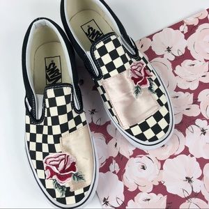 vans satin patchwork slip on